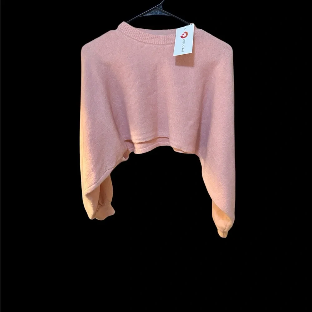 Chic Pink Crew Neck Sweater! - Picture 3 of 5
